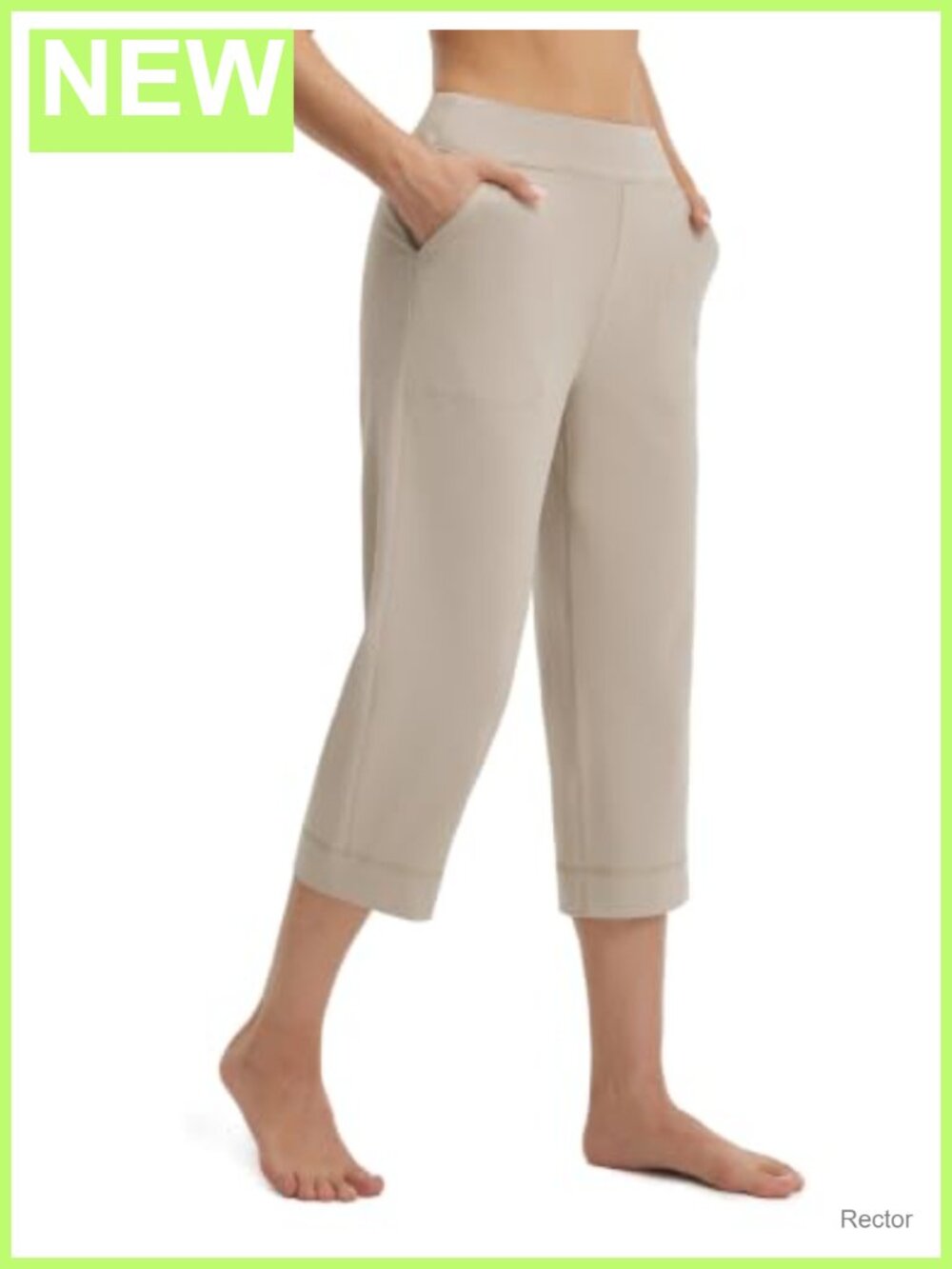 Capri Yoga Pants High Waisted Straight Leg with Pockets